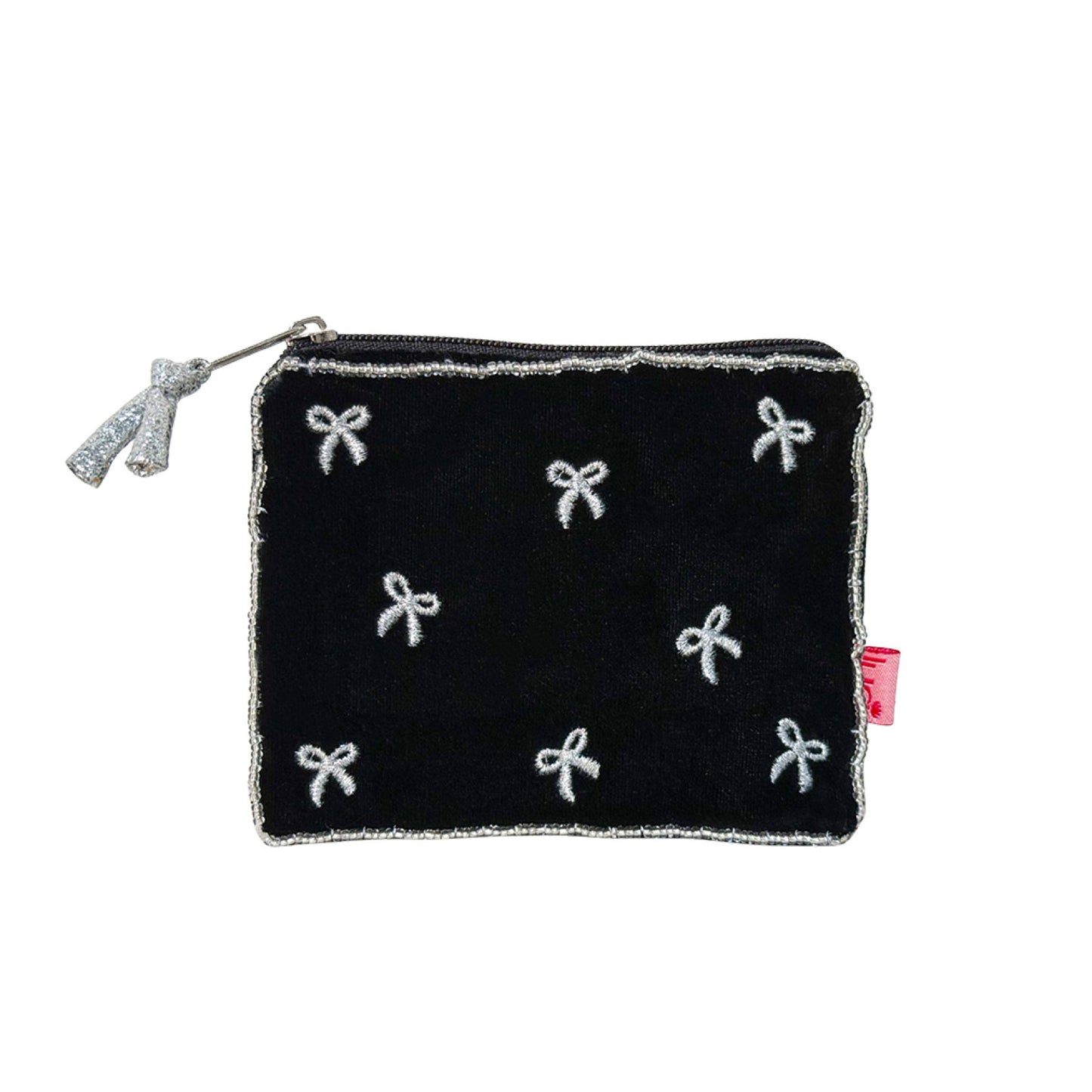 Embroidered Bow Mini Purse