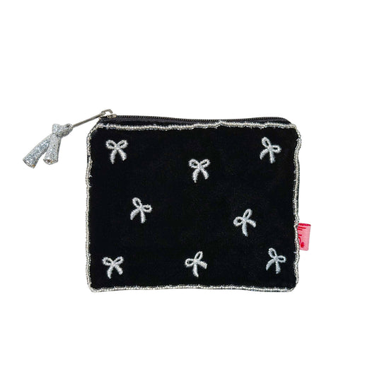 Embroidered Bow Mini Purse