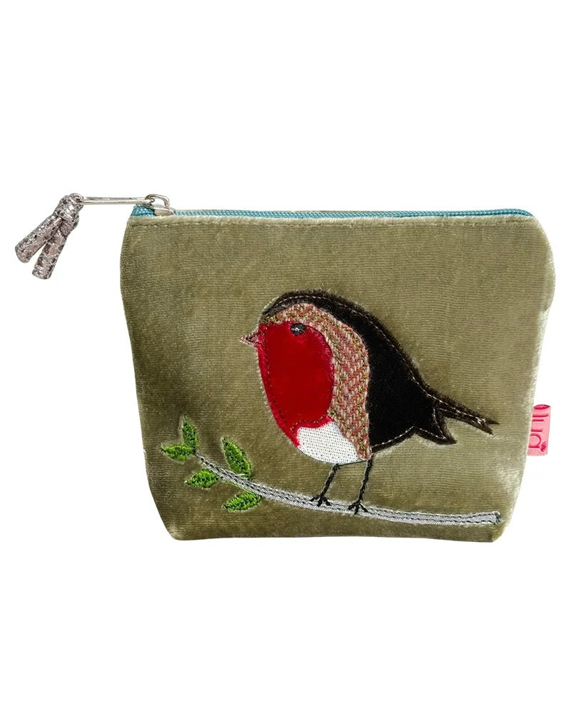 Velvet Robin Mini Coin Purse