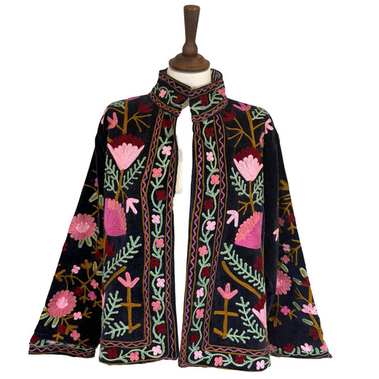 Myra Velvet Embroidered Jacket