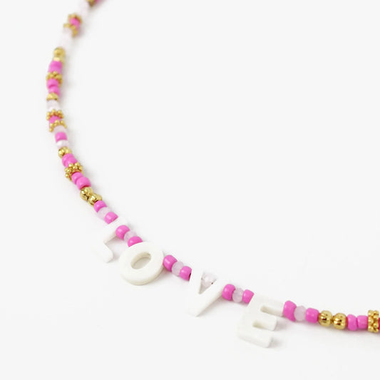 Love Beaded Necklace