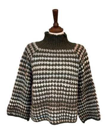 Rosalind Crochet Funnel Neck Jumper