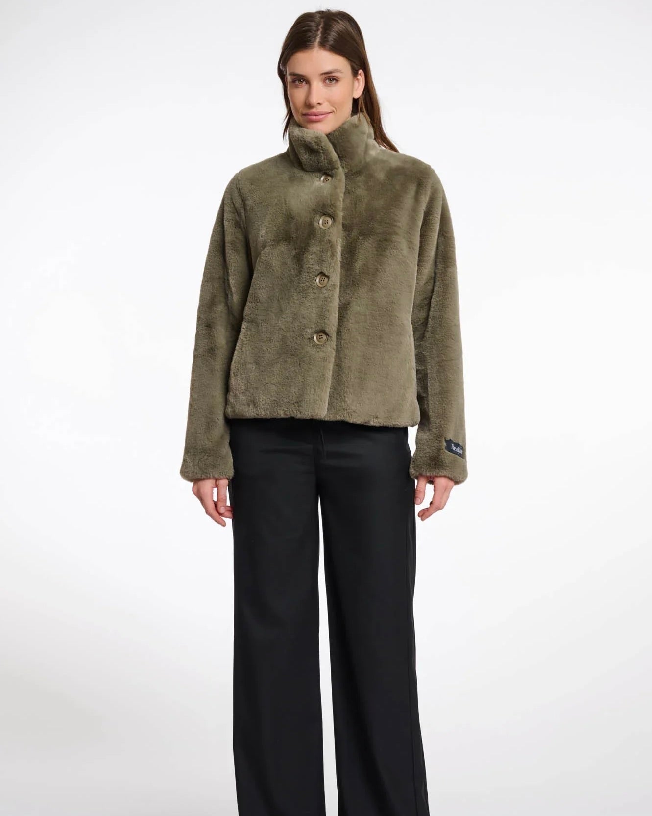 Rino & Pelle Vie Single Breasted Faux Fur Jacket