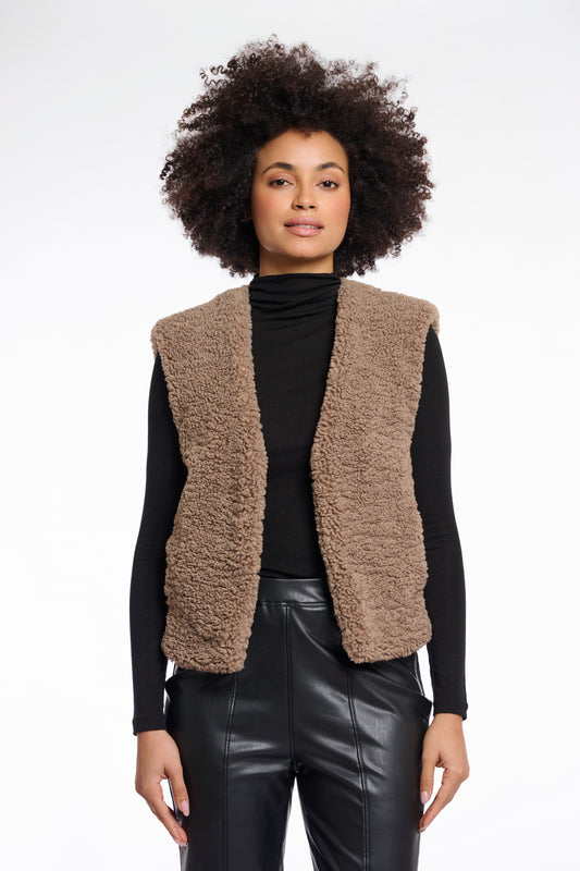 Rino & Pelle Cropped Teddy Waistcoat