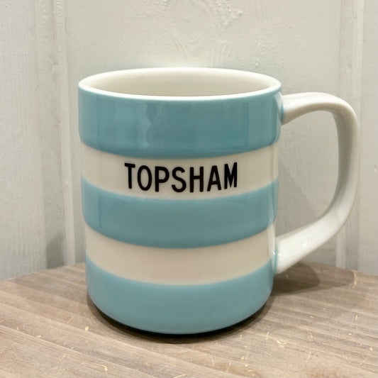 'Topsham' Cornishware Turkish Blue 10oz Mug