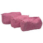 Stripe Block Print Trio Of Cosmetic Bags