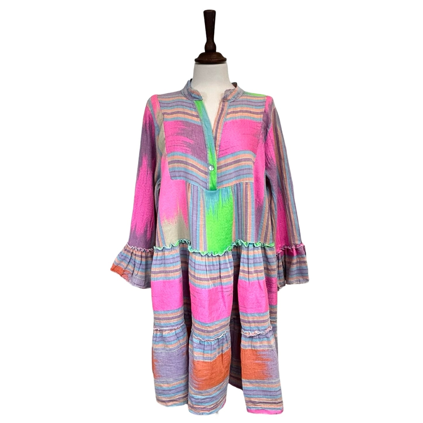 Lyra Stripe Tiered Dress