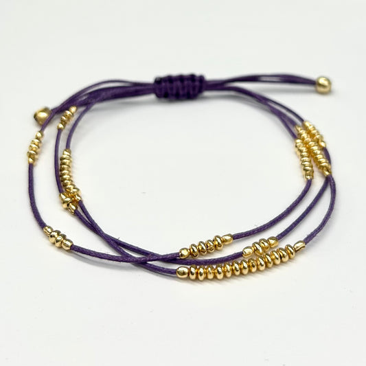Rope Gold Metal Bead Bracelet