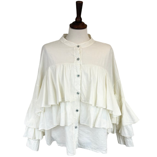 Agatha Ruffle Front Blouse