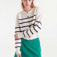 Compania Fantastica Blanca Stripe Cardigan