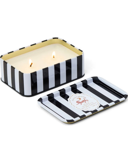 A Dopo Printed Candle Tin - Black Cedar & Fig