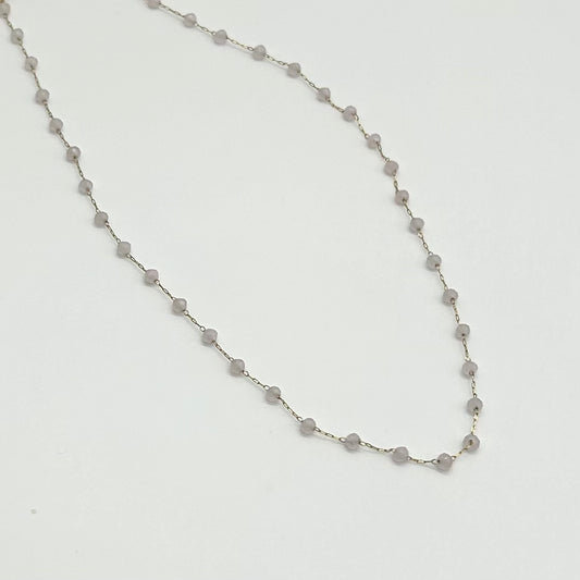 Rose Crystal Chain Necklace