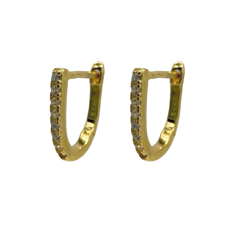 Small Gold Horseshoe Huggies