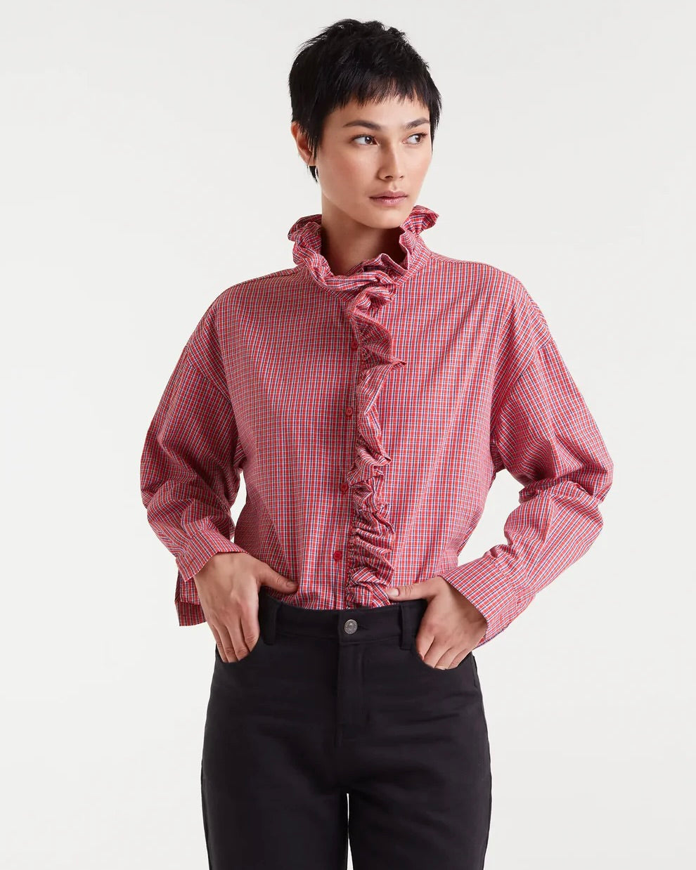 Compania Fantastica Alejandra Frill Collar Shirt