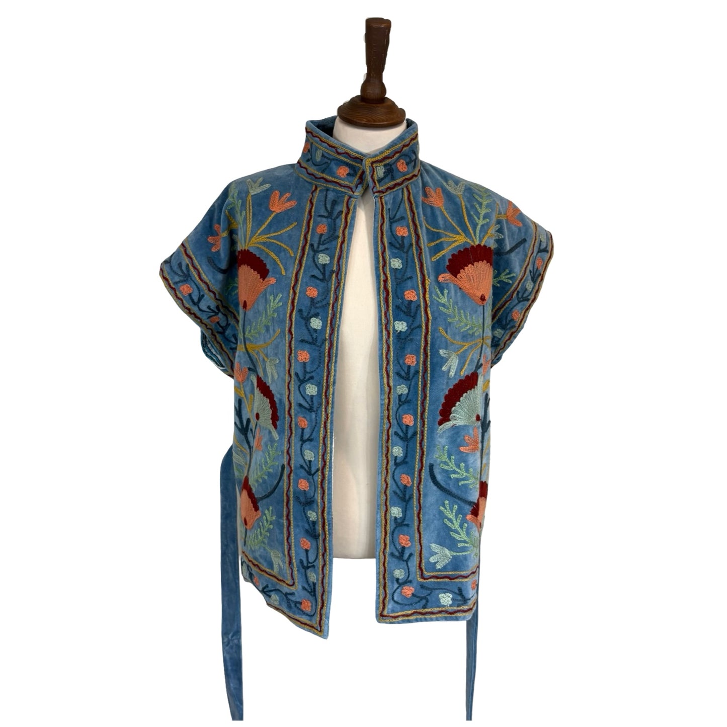 Milla Velvet Embroidered Vest