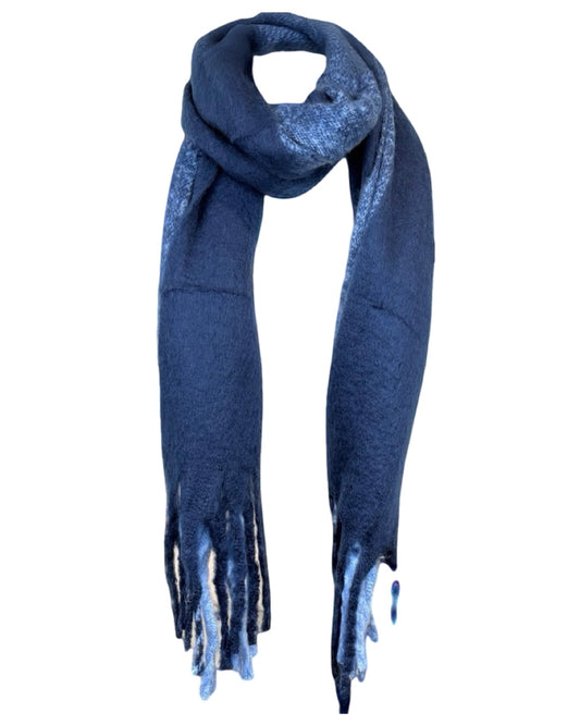 Large Check Tassel Scarf