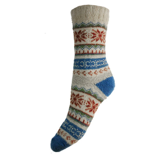 Fawn & Blue Scandi Patterned Wool Blend Socks