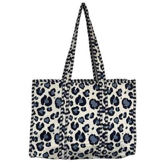 Leopard Block Print Tote Bag