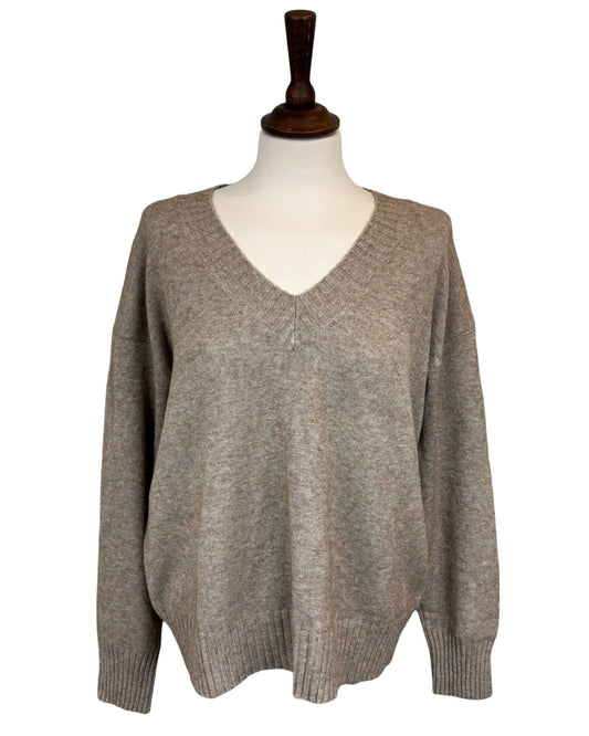 Leane Ribbed V Neck Jumper