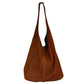 Suede Leather Slouchy Handbag