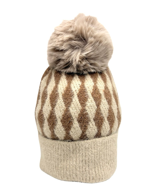 Diamond Pom Pom Hat