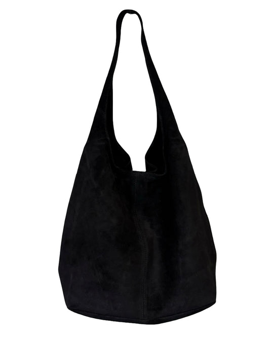 Suede Leather Slouchy Handbag