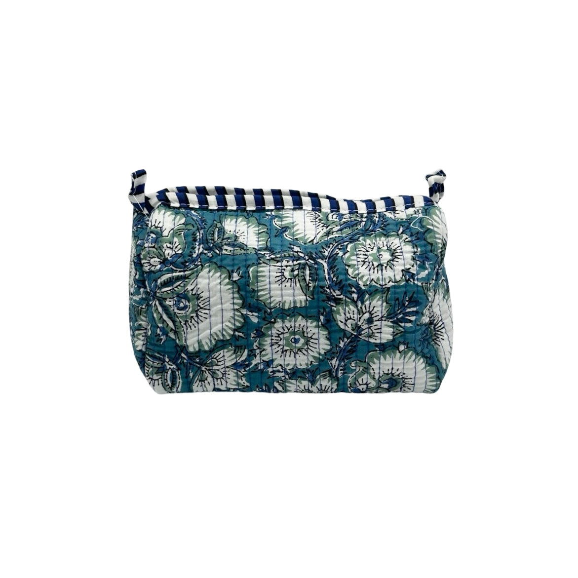 Poppy Block Print Trio Of Cosmetic Bags