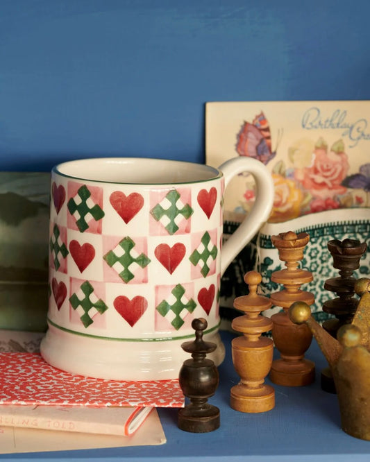 Emma Bridgewater Pink Quilts 1/2 Pint Mug