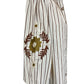 Reine Striped Floral Embroidered Sleeve Blouse