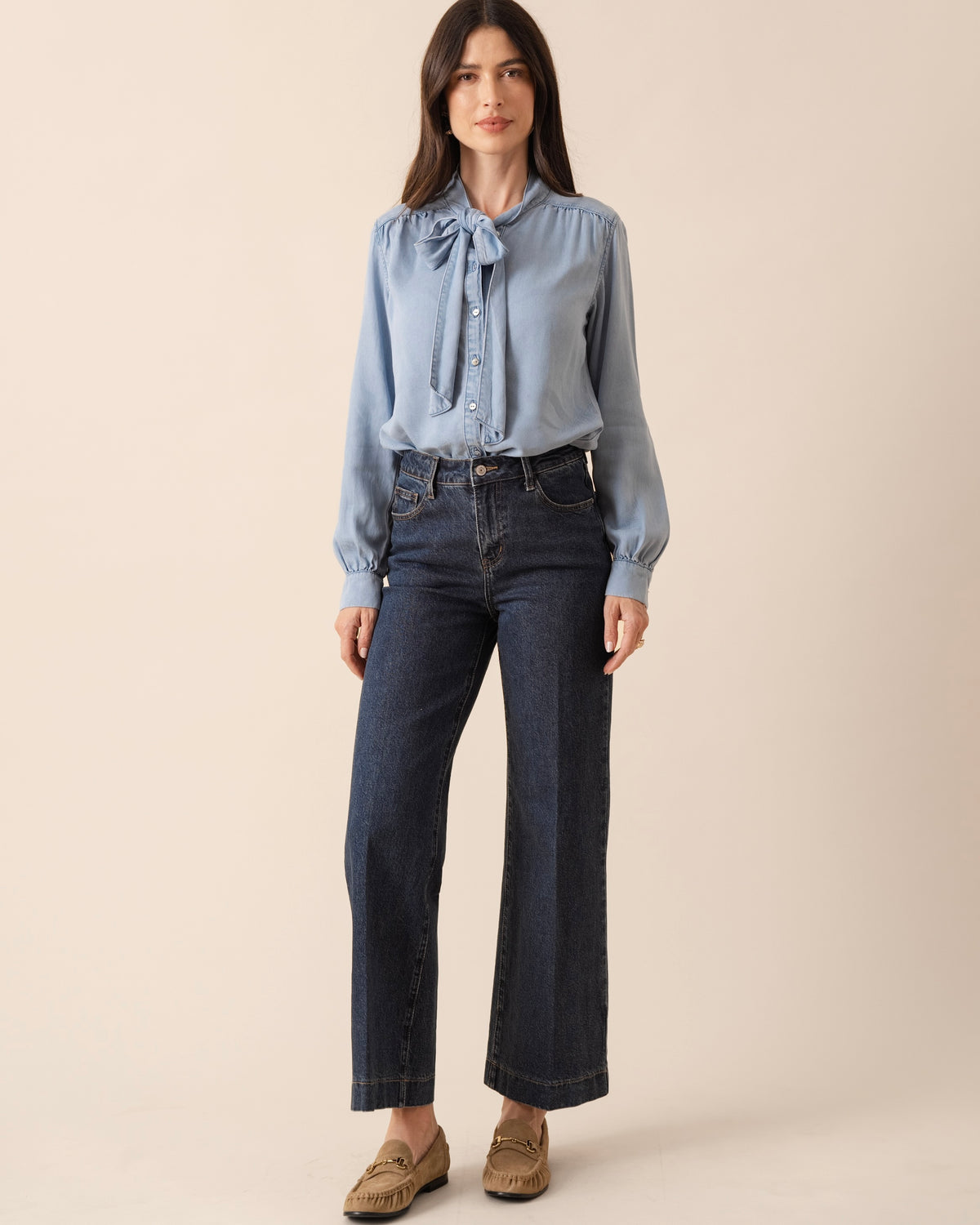 Francine Cropped Wide Leg Jeans