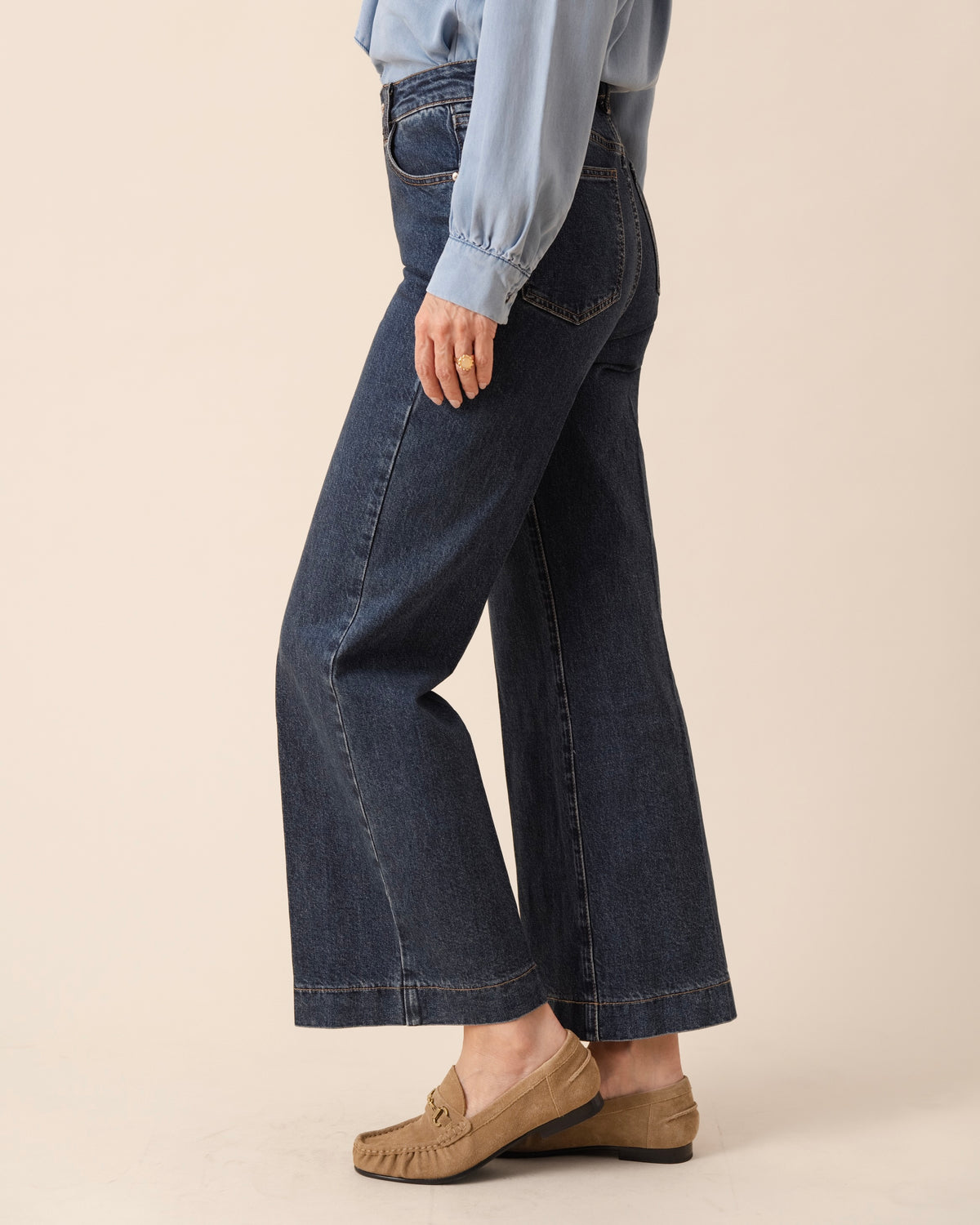 Francine Cropped Wide Leg Jeans