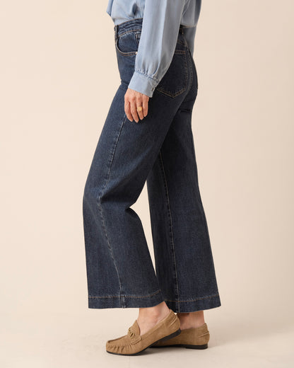 Francine Cropped Wide Leg Jeans