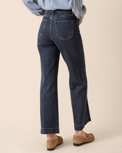 Francine Cropped Wide Leg Jeans