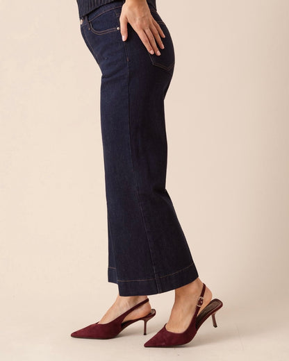 Francine Cropped Wide Leg Jeans