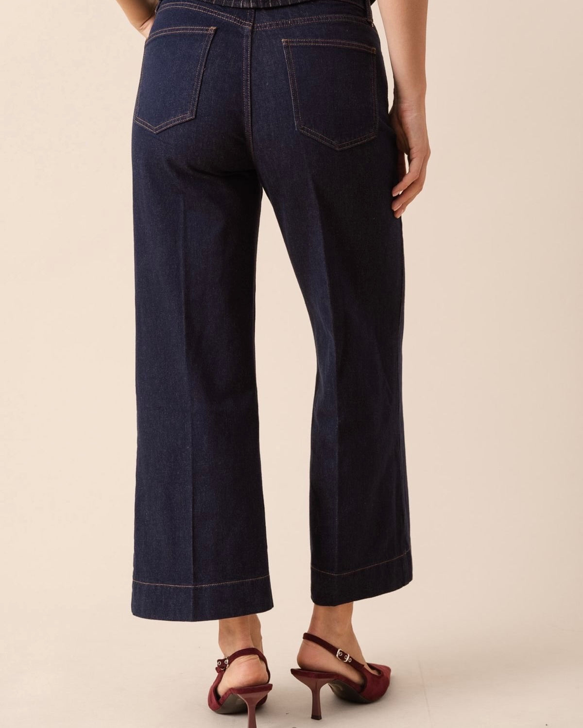 Francine Cropped Wide Leg Jeans