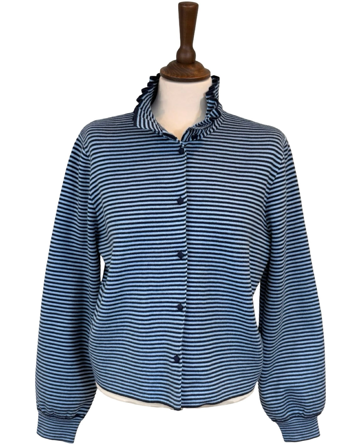 Harlow Stripe Frill Collar Cardigan