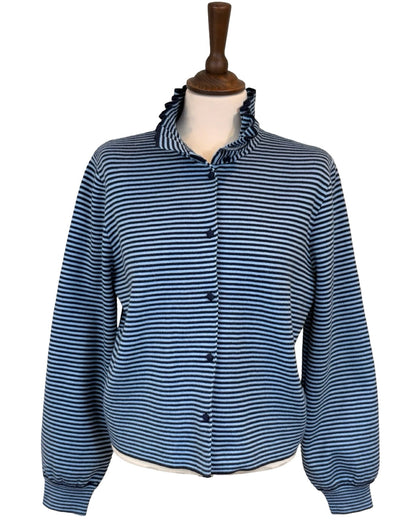 Harlow Stripe Frill Collar Cardigan