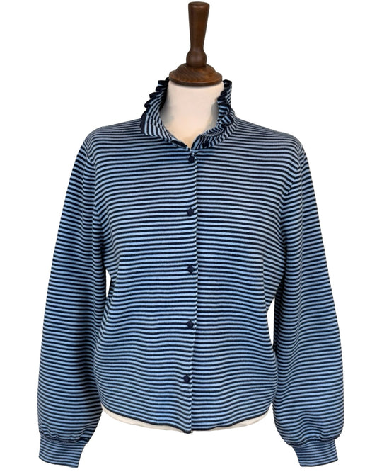 Harlow Stripe Frill Collar Cardigan