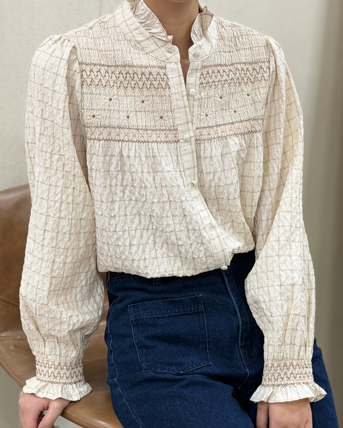 Harriett Embroidered Style Blouse