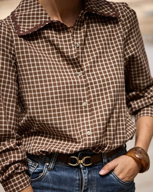 Auguste Check Blouse