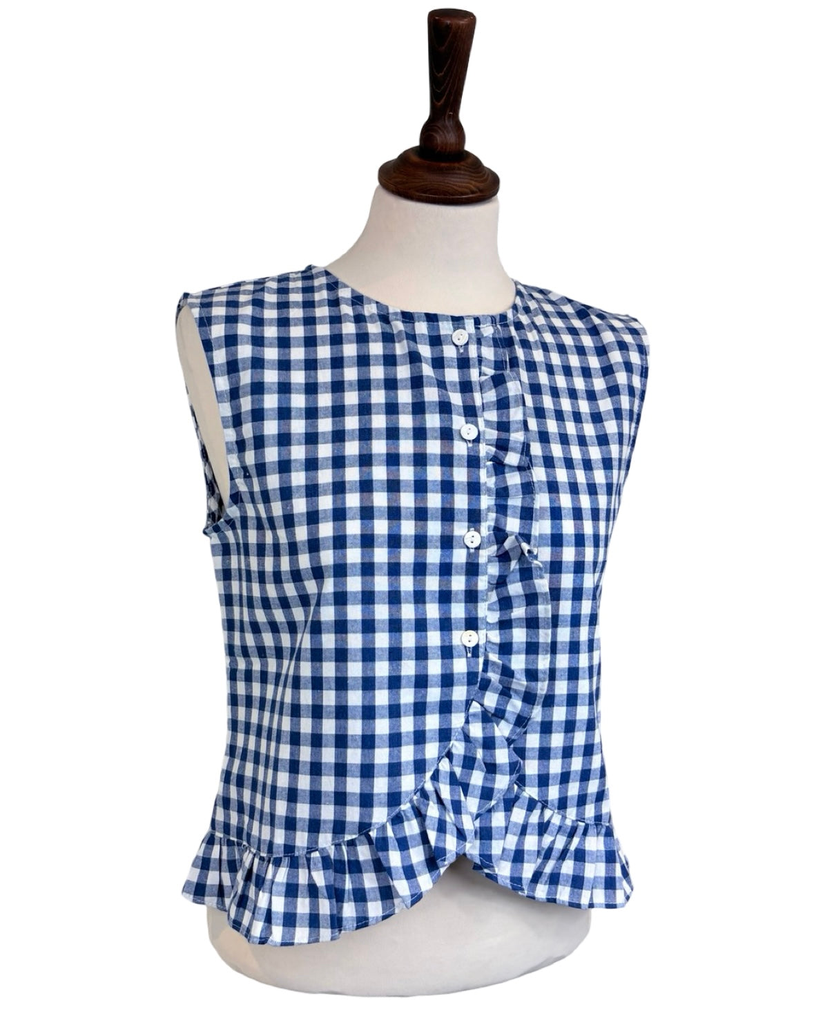 Juliana Gingham Frill Top