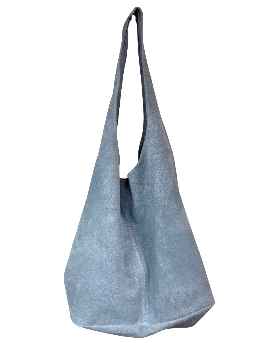Suede Leather Slouchy Handbag
