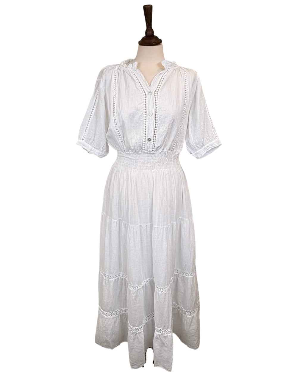 Carolyn White Embroidered Dress