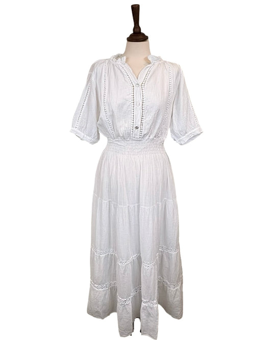 Carolyn White Embroidered Dress