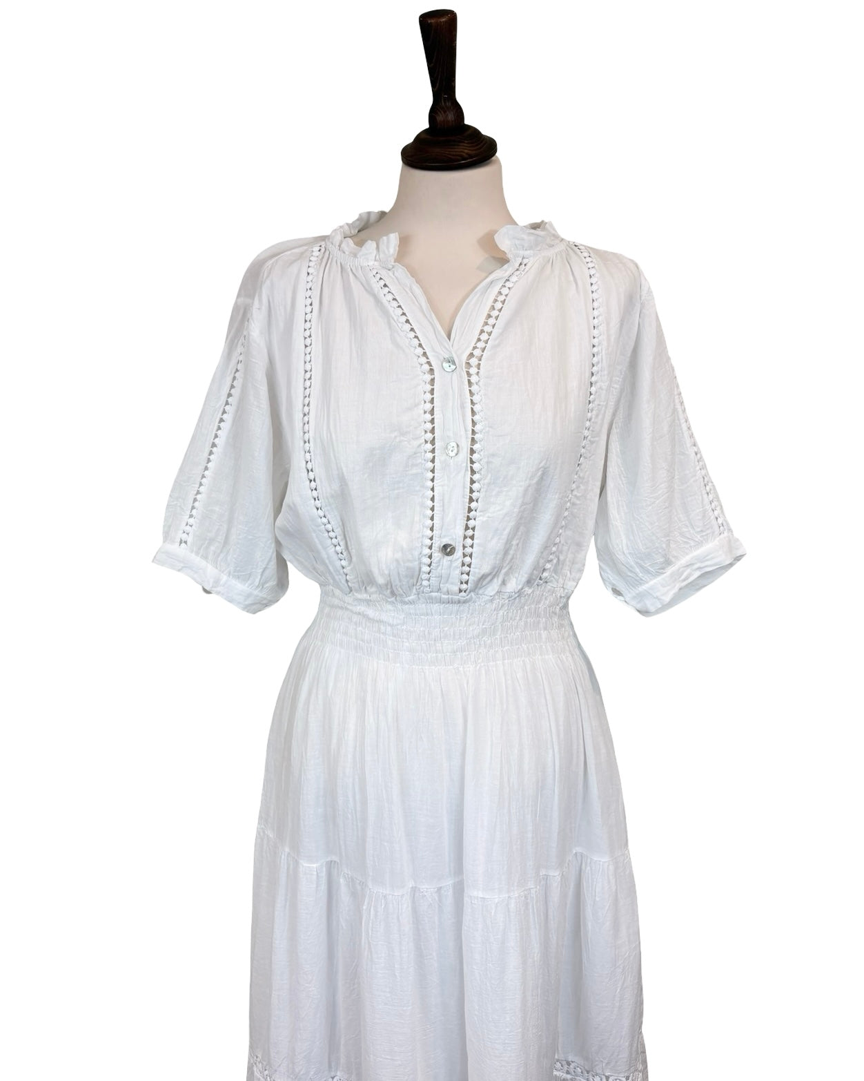 Carolyn White Embroidered Dress