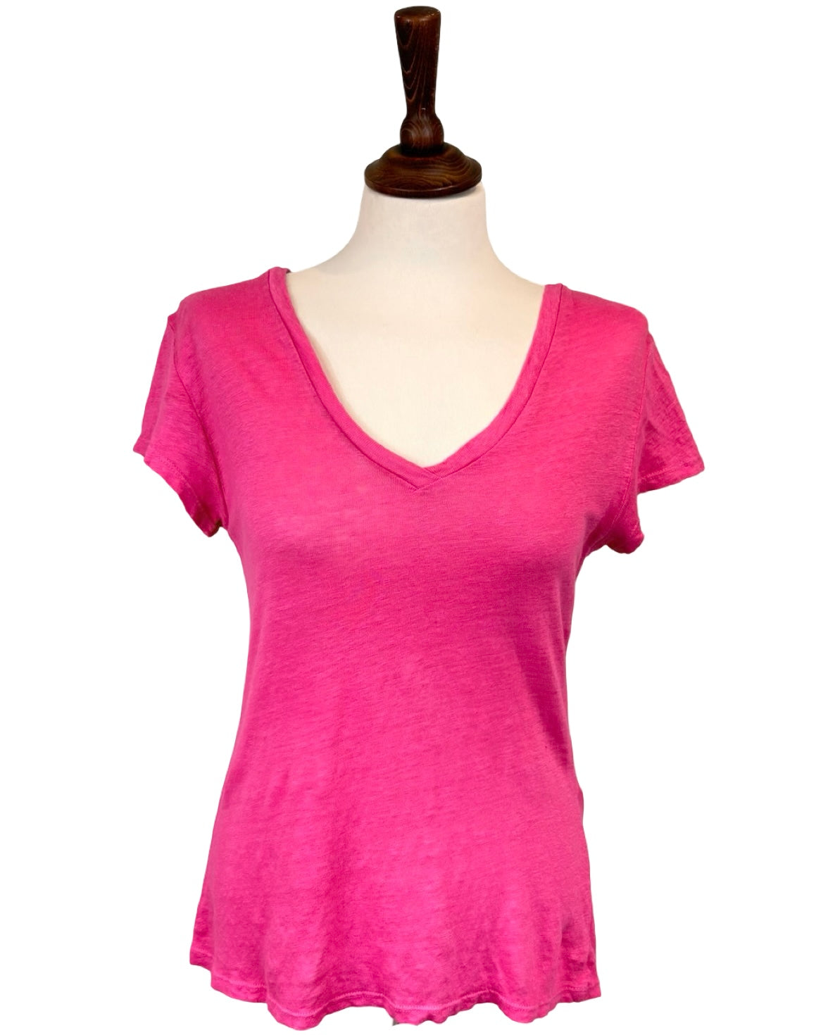Cassandra Linen V Neck Top