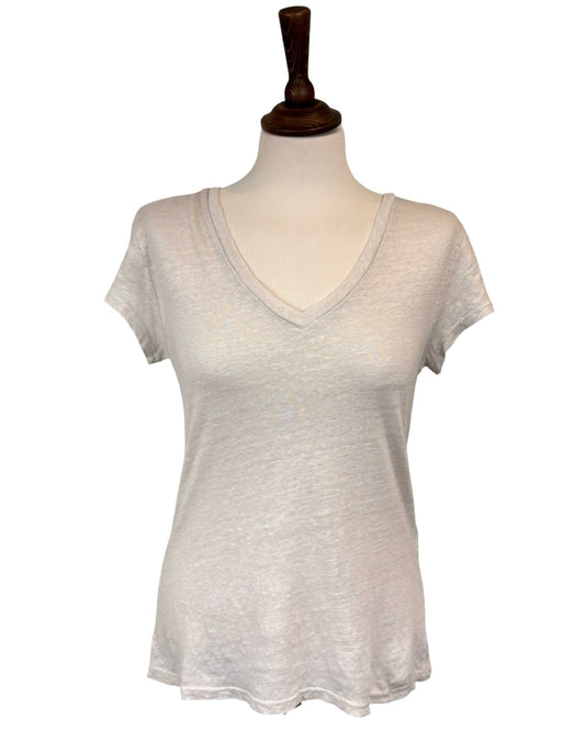 Cassandra Linen V Neck Top