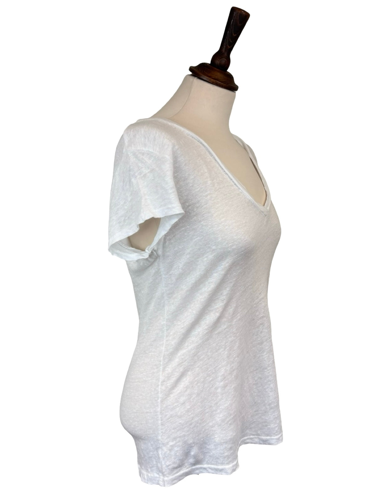 Cassandra Linen V Neck Top