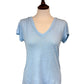 Cassandra Linen V Neck Top