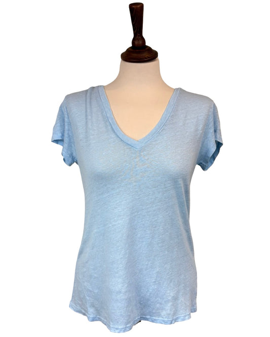 Cassandra Linen V Neck Top